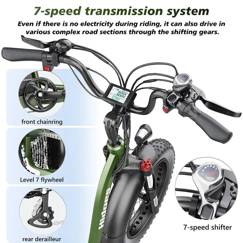 Hidoes HD-ET1 elektrinis triratis su galine bagažine 750W Hidoes HD-ET1 elektrinis triratis su galine bagažine 750W